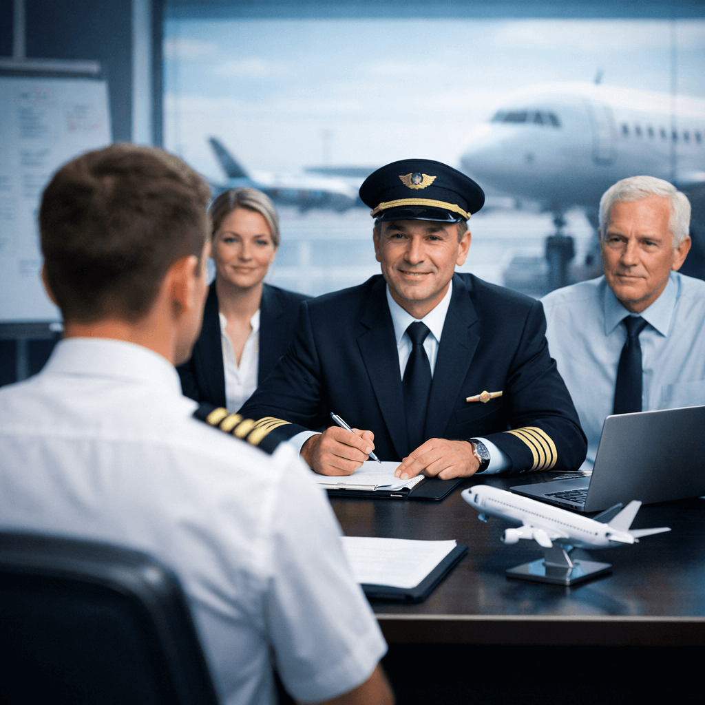 pilot interview simulation scene